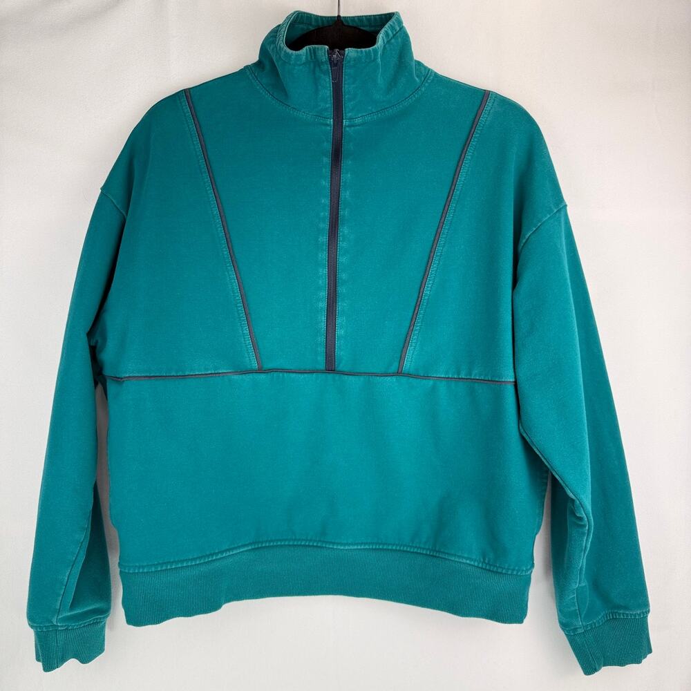 Richer Poorer Half Zip Mock Neck Sweatshirt Size M